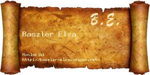 Baszler Elza névjegykártya